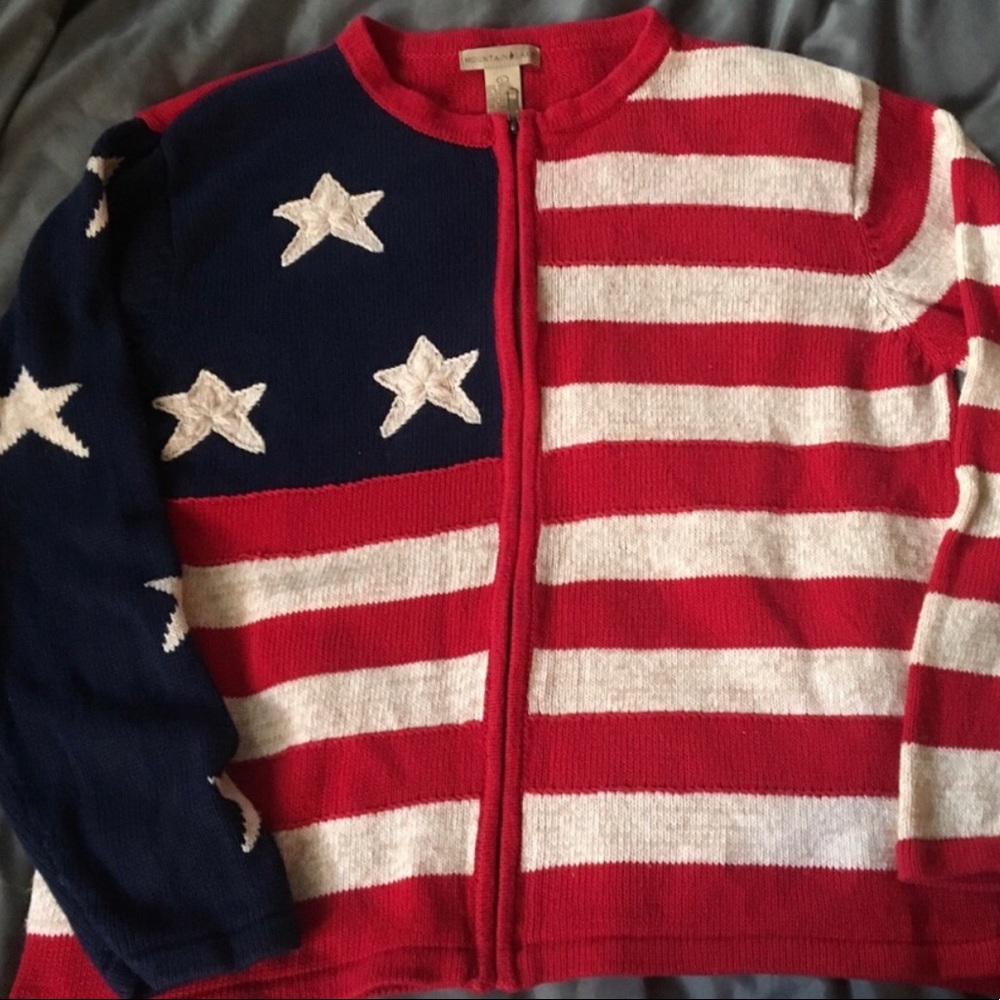 USA FLAG SWEATER STARS & STRIPES ⭐️🇺🇸